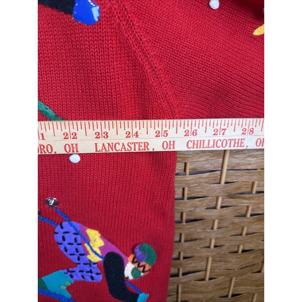 Michael Simon Women's Winter Ski Mulitcolor Holiday Mock Neck Sweater XL RARE - Picture 8 of 11